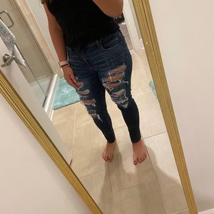 American Eagle jeggings / distressed